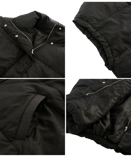 Settimissimo（セッティミッシモ）の「ヴィンテージタフタダウン風ジレ（ダウンベスト・レディース・アイボリー/ブラック・FREE）」の13枚目の写真