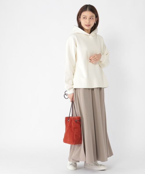 studio CLIP（スタディオクリップ）の「裏起毛フードパーカー（パーカー・レディース・アイボリー/ライトグレー/パープル/マスタード・FREE）」の6枚目の写真