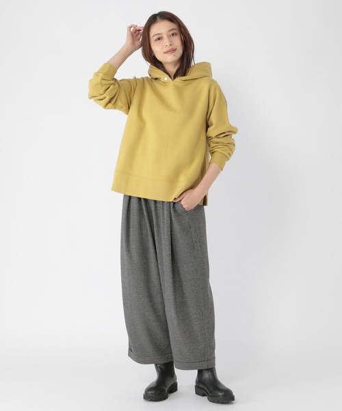 studio CLIP（スタディオクリップ）の「裏起毛フードパーカー（パーカー・レディース・アイボリー/ライトグレー/パープル/マスタード・FREE）」の7枚目の写真