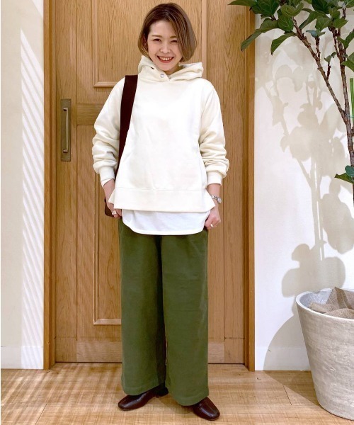 studio CLIP（スタディオクリップ）の「裏起毛フードパーカー（パーカー・レディース・アイボリー/ライトグレー/パープル/マスタード・FREE）」の21枚目の写真