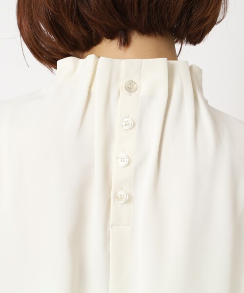 SHOO・LA・RUE（シューラルー）の「◆【S-3L】スタンドフリルブラウス（シャツ/ブラウス・レディース・アイボリー/ブラック・01/02/03/04/05）」の7枚目の写真