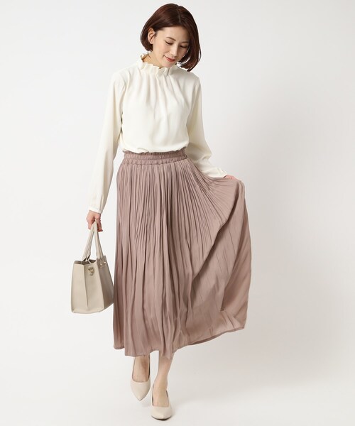 SHOO・LA・RUE（シューラルー）の「◆【S-3L】スタンドフリルブラウス（シャツ/ブラウス・レディース・アイボリー/ブラック・01/02/03/04/05）」の16枚目の写真