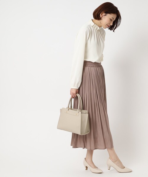 SHOO・LA・RUE（シューラルー）の「◆【S-3L】スタンドフリルブラウス（シャツ/ブラウス・レディース・アイボリー/ブラック・01/02/03/04/05）」の21枚目の写真