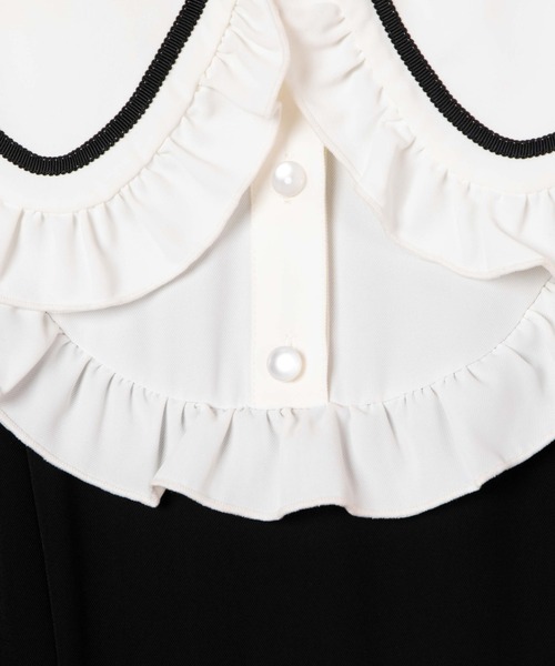 WEGO(ウィゴー)の「WEGO/【一部店限定】リボン付きビッグ襟ワンピース(ワンピース・レディース・ブラック/ピンク・FREE)」の8枚目の写真