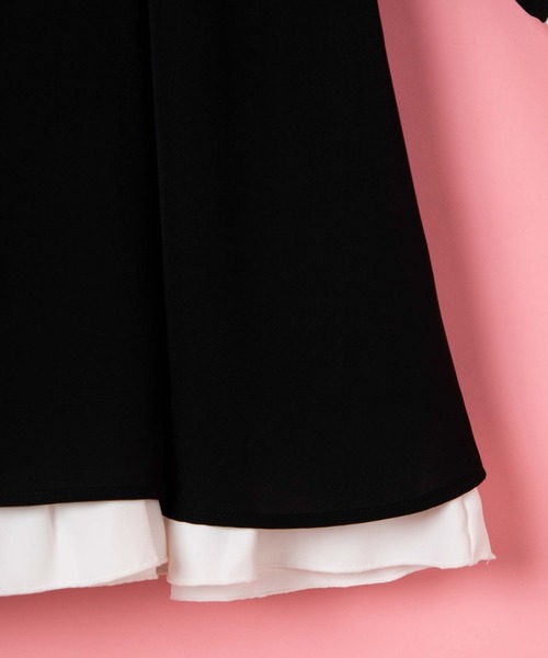 WEGO(ウィゴー)の「WEGO/【一部店限定】リボン付きビッグ襟ワンピース(ワンピース・レディース・ブラック/ピンク・FREE)」の6枚目の写真