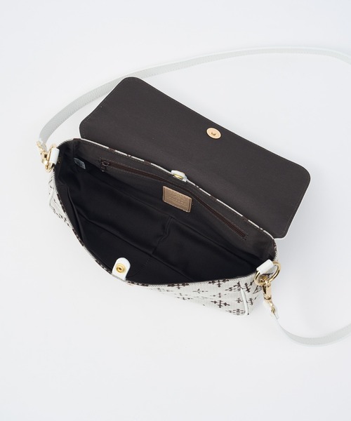 russet(ラシット)の「カラーパイピングショルダーバッグ(CE-589)(ショルダーバッグ・レディース・ホワイト/ピンク/イエロー/イエロー系その他/ベージュ/ライトグレー・FREE)」の11枚目の写真