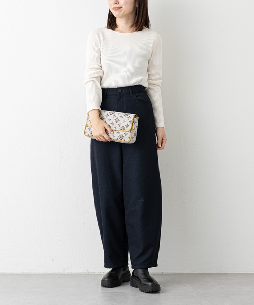 russet(ラシット)の「カラーパイピングショルダーバッグ(CE-589)(ショルダーバッグ・レディース・ホワイト/ピンク/イエロー/イエロー系その他/ベージュ/ライトグレー・FREE)」の13枚目の写真