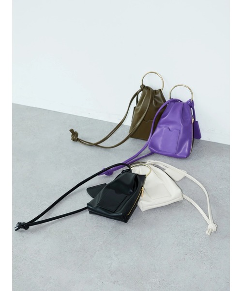 AMERICAN HOLIC（アメリカンホリック）の「キーケース付リングミニショルダーバッグ（ショルダーバッグ・レディース・パープル/ブラック/カーキ/アイボリー・FREE）」の9枚目の写真