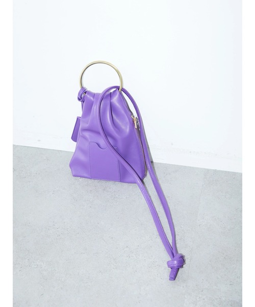 AMERICAN HOLIC（アメリカンホリック）の「キーケース付リングミニショルダーバッグ（ショルダーバッグ・レディース・パープル/ブラック/カーキ/アイボリー・FREE）」の6枚目の写真