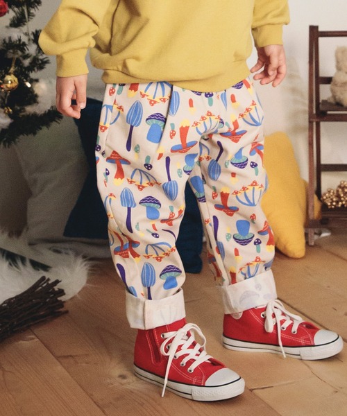 BREEZE（ブリーズ）の「あったかシェフパンツ（その他パンツ・キッズ・オフホワイト/チェック/レッド/ブラック/グリーン/オレンジ/レインボー/ネイビー/キナリ/ベージュ・130/90/140/100/80/110/120）」の3枚目の写真