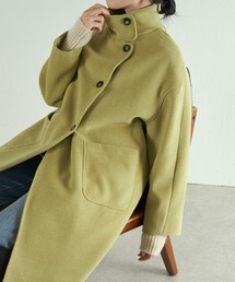 COLLAGE GALLARDAGALANTE | キルト付き/ニットメルトンスタンドカラーコート(その他アウター)