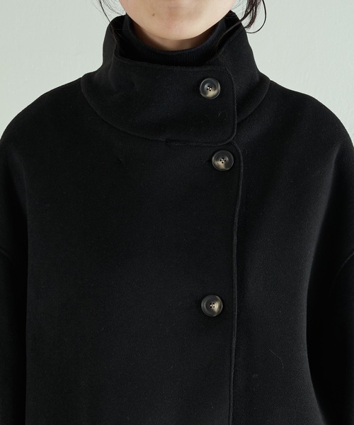 COLLAGE GALLARDAGALANTE(コラージュガリャルダガランテ)の「キルト付き/ニットメルトンスタンドカラーコート(その他アウター・レディース・ブラック/ライム/アイボリー・FREE)」の13枚目の写真