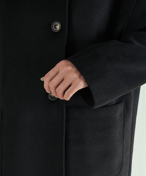 COLLAGE GALLARDAGALANTE(コラージュガリャルダガランテ)の「キルト付き/ニットメルトンスタンドカラーコート(その他アウター・レディース・ブラック/ライム/アイボリー・FREE)」の8枚目の写真