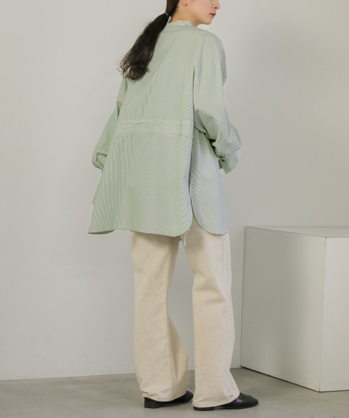 select MOCA(セレクトモカ)の「ストライプバックデザインシャツ(シャツ/ブラウス・レディース・キャメル/グリーン/ブラック・FREE)」の14枚目の写真