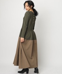 CADUNE（カデュネ）の「ジャガードドッキングワンピース（ワンピース 