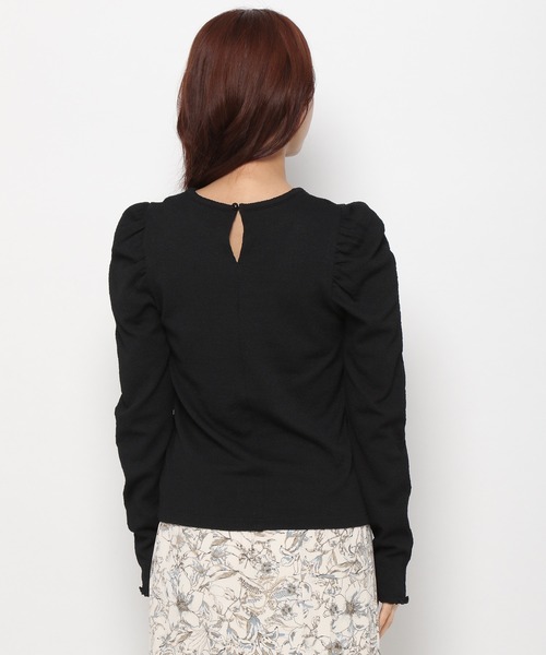 mysty woman(ミスティウーマン)の「パワショルストレッチプルオーバー 184568(Tシャツ/カットソー・レディース・ブラック/ピンク/オフホワイト・FREE)」の5枚目の写真