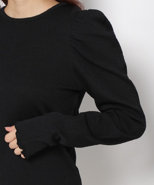 mysty woman(ミスティウーマン)の「パワショルストレッチプルオーバー 184568(Tシャツ/カットソー・レディース・ブラック/ピンク/オフホワイト・FREE)」の8枚目の写真