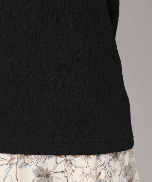 mysty woman(ミスティウーマン)の「パワショルストレッチプルオーバー 184568(Tシャツ/カットソー・レディース・ブラック/ピンク/オフホワイト・FREE)」の9枚目の写真