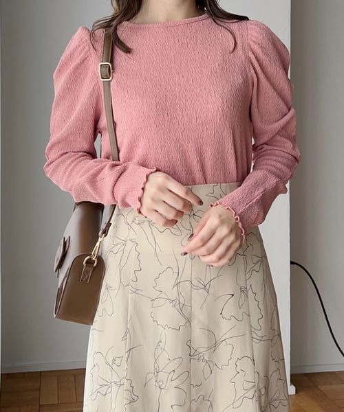 mysty woman(ミスティウーマン)の「パワショルストレッチプルオーバー 184568(Tシャツ/カットソー・レディース・ブラック/ピンク/オフホワイト・FREE)」の21枚目の写真