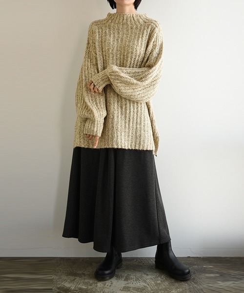 and it_（アンドイット）の「ローゲージミックスカラーニット（ニット/セーター・レディース・ベージュ/ブラック/ブルー・M/L）」の15枚目の写真