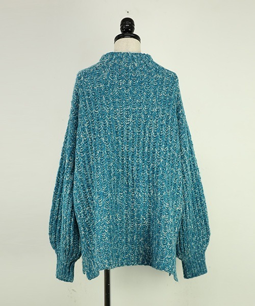 and it_（アンドイット）の「ローゲージミックスカラーニット（ニット/セーター・レディース・ベージュ/ブラック/ブルー・M/L）」の22枚目の写真