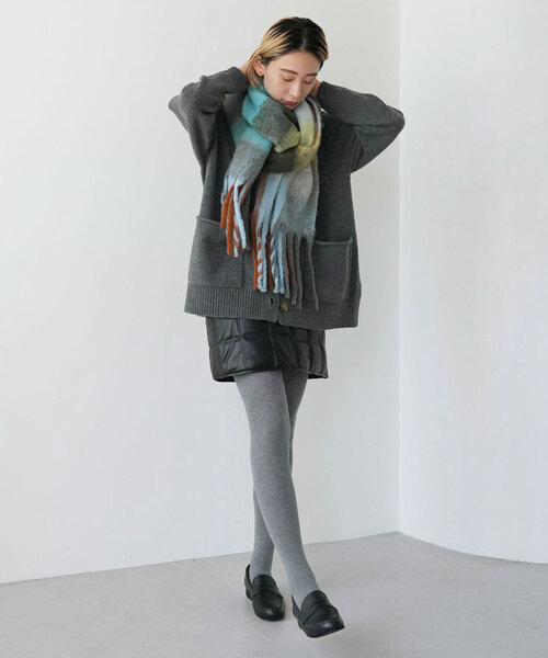 SLOBE citron.（スローブシトロン）の「SLOBE citron. CHECK MOHAIR STOLE（マフラー・レディース・ピンク/グリーン/ブラウン・FREE）」の8枚目の写真
