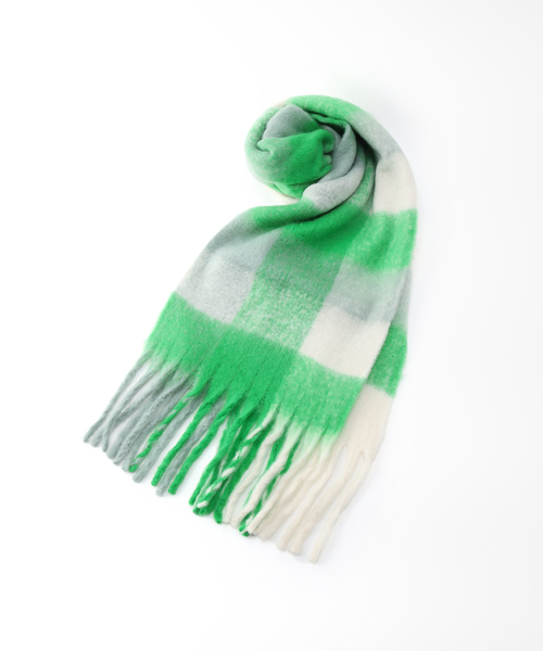 SLOBE citron.（スローブシトロン）の「SLOBE citron. CHECK MOHAIR STOLE（マフラー・レディース・ピンク/グリーン/ブラウン・FREE）」の20枚目の写真