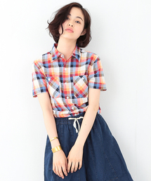 BEAMS BOY | ○BEAMS BOY / シャンブレー ワーク チェック シャツ(シャツ/ブラウス)