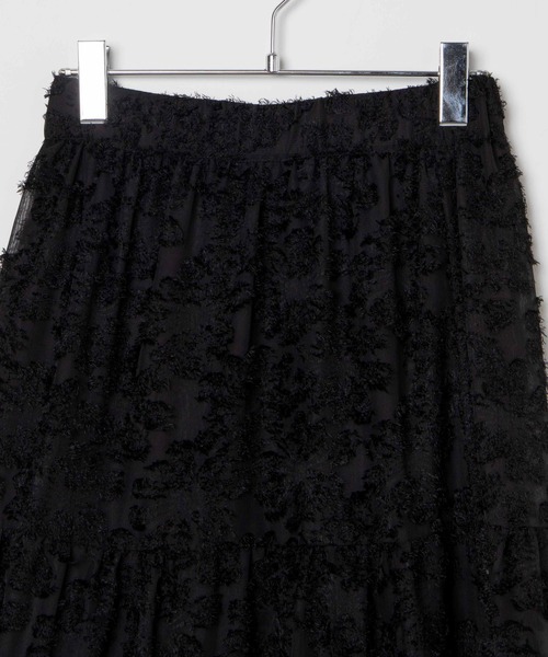 WEGO（ウィゴー）の「WEGO/フラワーシャギーティアードスカート（スカート・レディース・アイボリー/ブラック・FREE）」の15枚目の写真