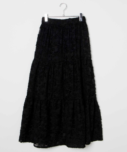 WEGO（ウィゴー）の「WEGO/フラワーシャギーティアードスカート（スカート・レディース・アイボリー/ブラック・FREE）」の17枚目の写真