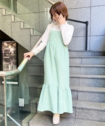 ふくれジャカードキャミワンピース