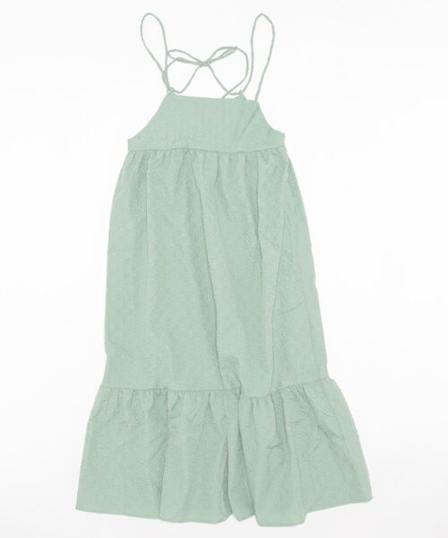 axes femme POETIQUE（アクシーズファムポエティック）の「ふくれジャカードキャミワンピース（ワンピース・レディース・ミント/キナリ/ブラック・MEDIUM）」の5枚目の写真