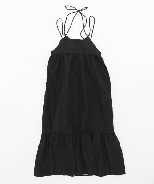 axes femme POETIQUE（アクシーズファムポエティック）の「ふくれジャカードキャミワンピース（ワンピース・レディース・ミント/キナリ/ブラック・MEDIUM）」の7枚目の写真