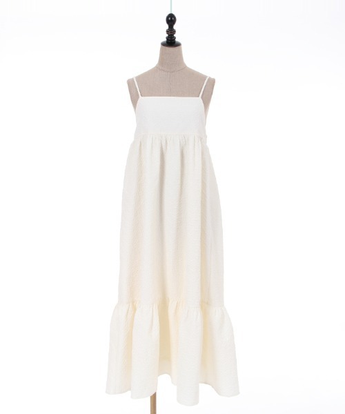 axes femme POETIQUE（アクシーズファムポエティック）の「ふくれジャカードキャミワンピース（ワンピース・レディース・ミント/キナリ/ブラック・MEDIUM）」の8枚目の写真