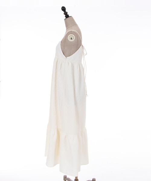 axes femme POETIQUE（アクシーズファムポエティック）の「ふくれジャカードキャミワンピース（ワンピース・レディース・ミント/キナリ/ブラック・MEDIUM）」の9枚目の写真