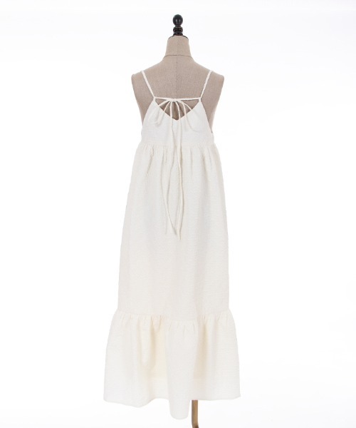 axes femme POETIQUE（アクシーズファムポエティック）の「ふくれジャカードキャミワンピース（ワンピース・レディース・ミント/キナリ/ブラック・MEDIUM）」の10枚目の写真