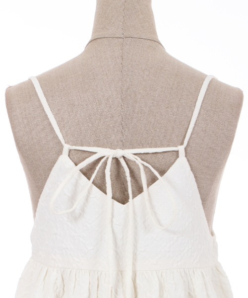 axes femme POETIQUE（アクシーズファムポエティック）の「ふくれジャカードキャミワンピース（ワンピース・レディース・ミント/キナリ/ブラック・MEDIUM）」の16枚目の写真