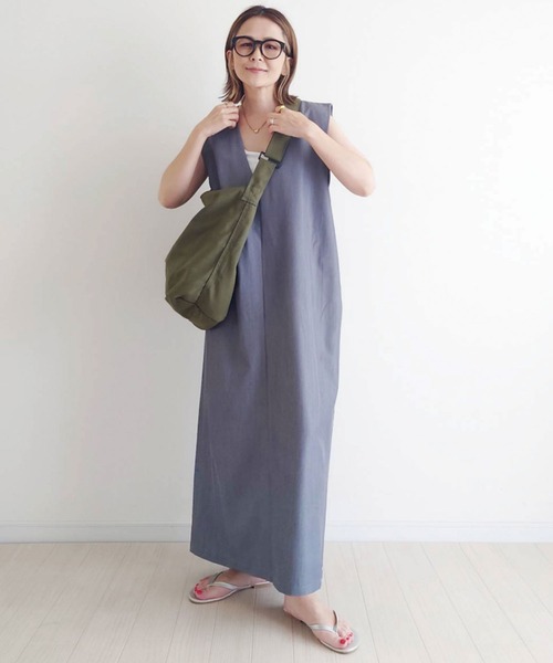 CORNERS(コーナーズ)の「CORNERS by yui 3wayロングジャンスカ(ジャンパースカート・レディース・ブラック/ライトグレー/オフホワイト/ベージュ・L/M)」の12枚目の写真