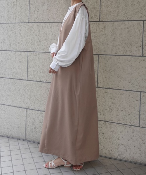 CORNERS(コーナーズ)の「CORNERS by yui 3wayロングジャンスカ(ジャンパースカート・レディース・ブラック/ライトグレー/オフホワイト/ベージュ・L/M)」の13枚目の写真