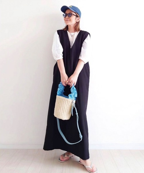 CORNERS(コーナーズ)の「CORNERS by yui 3wayロングジャンスカ(ジャンパースカート・レディース・ブラック/ライトグレー/オフホワイト/ベージュ・L/M)」の21枚目の写真