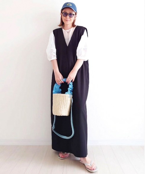 CORNERS(コーナーズ)の「CORNERS by yui 3wayロングジャンスカ(ジャンパースカート・レディース・ブラック/ライトグレー/オフホワイト/ベージュ・L/M)」の22枚目の写真