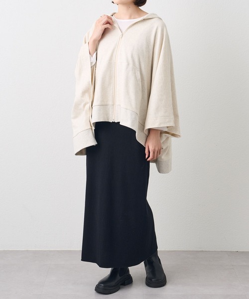russet（ラシット）の「スウェットポンチョ(O-063)（パーカー・レディース・ブラック/ネイビー/ホワイト・FREE）」の8枚目の写真