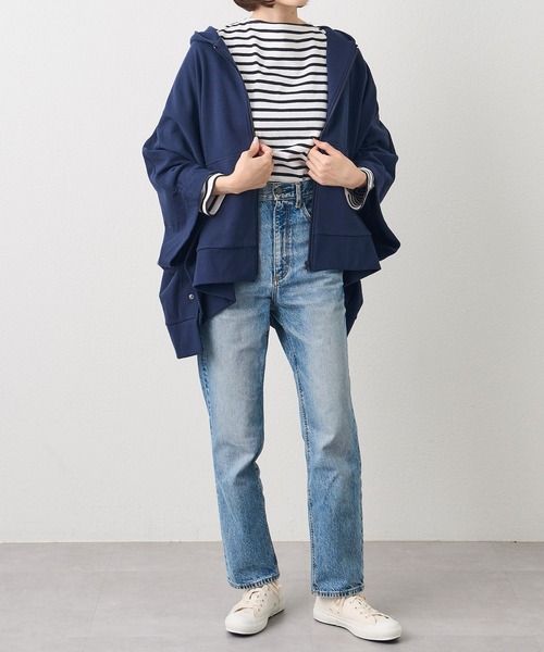 russet（ラシット）の「スウェットポンチョ(O-063)（パーカー・レディース・ブラック/ネイビー/ホワイト・FREE）」の14枚目の写真