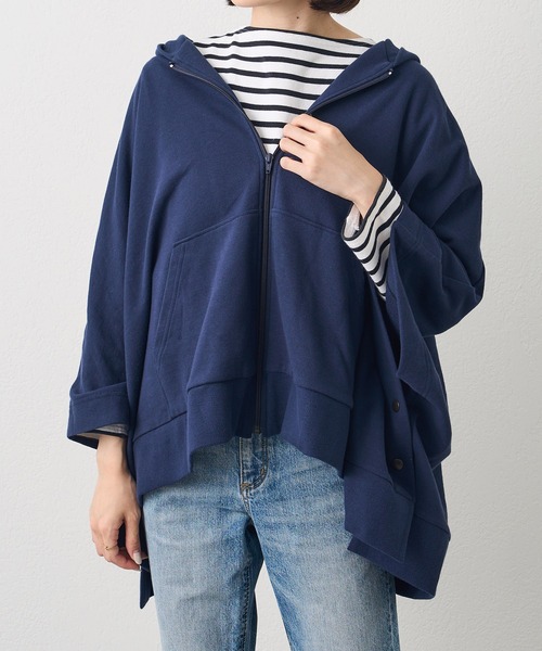 russet（ラシット）の「スウェットポンチョ(O-063)（パーカー・レディース・ブラック/ネイビー/ホワイト・FREE）」の17枚目の写真