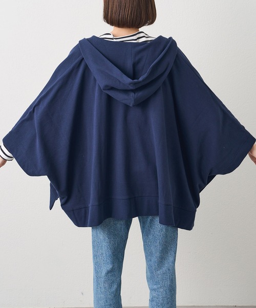 russet（ラシット）の「スウェットポンチョ(O-063)（パーカー・レディース・ブラック/ネイビー/ホワイト・FREE）」の20枚目の写真
