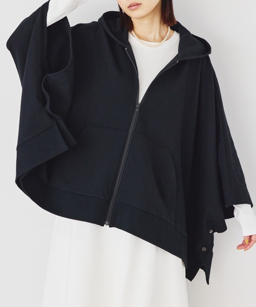 russet（ラシット）の「スウェットポンチョ(O-063)（パーカー・レディース・ブラック/ネイビー/ホワイト・FREE）」の5枚目の写真