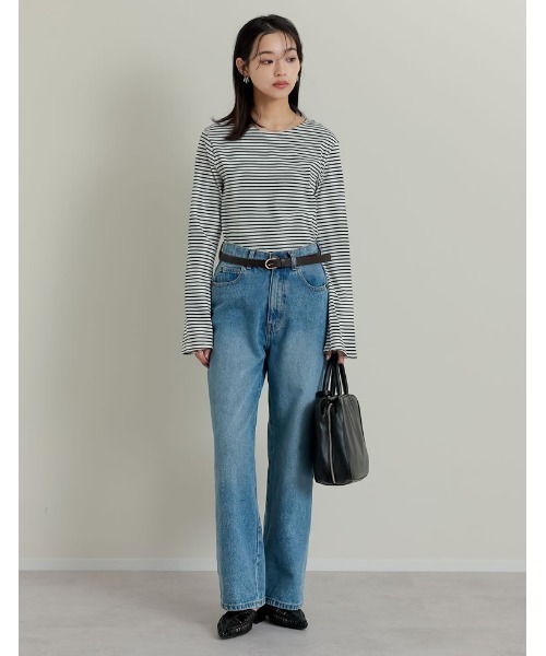 青と白の花柄フレアスリーブトップス n103d3040.jpg