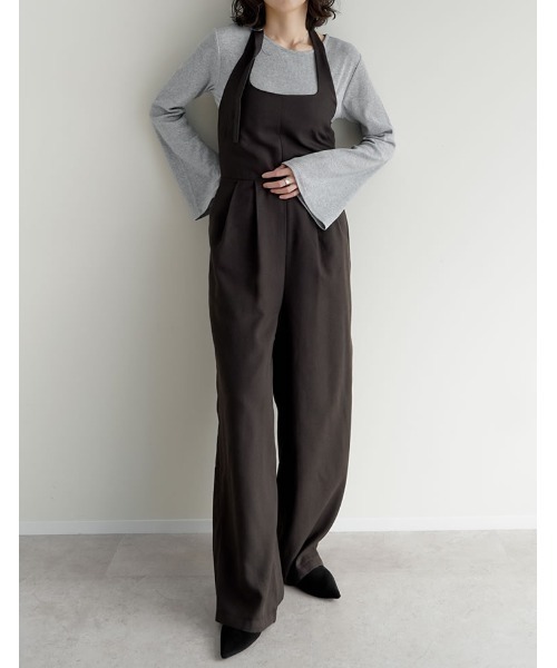 Re:EDIT（リエディ）の「[新色追加][累計販売枚数2.1万枚突破]クルーネックフレアスリーブリブカットソートップス（Tシャツ/カットソー・レディース・ブラック×ホワイト/ブラック/ホワイト/ホワイト×ブラック/イエロー/ブルー/グレー/ブラック系その他/グリーン/ホワイト系その他/グレー系その他/グリーン系その他/ホワイト系その他2/ブラウン/グレイッシュベージュ・MEDIUM/LARGE）」の20枚目の写真