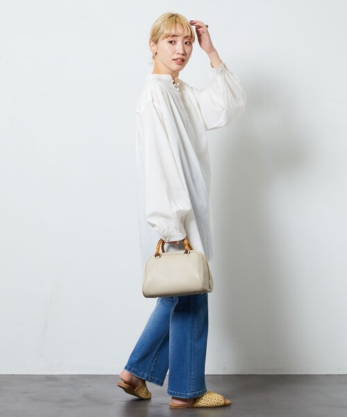 FREAK'S STORE（フリークスストア）の「【限定展開】 インド クルミボタン ブラウス（シャツ/ブラウス・レディース・ブルーグリーン/ブラック/オフホワイト/ブルー/ラベンダー/イエロー/ピンク・ﾌﾘ-）」の10枚目の写真