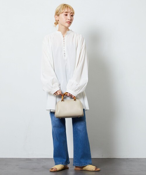 FREAK'S STORE（フリークスストア）の「【限定展開】 インド クルミボタン ブラウス（シャツ/ブラウス・レディース・ブルーグリーン/ブラック/オフホワイト/ブルー/ラベンダー/イエロー/ピンク・ﾌﾘ-）」の11枚目の写真